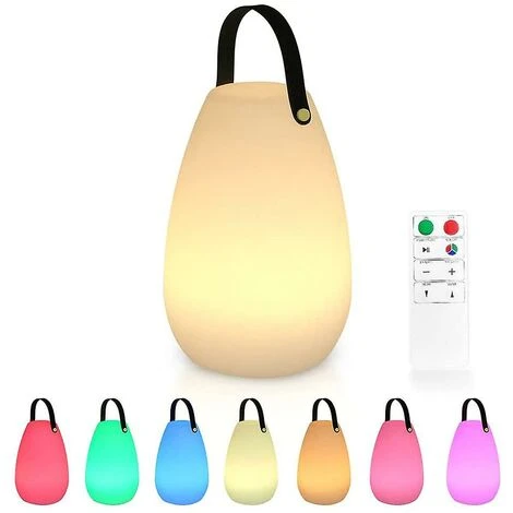Grande Lampe D'extérieur à Piles Rechargeables Avec Télécommande - Lampe De Table étanche Sans Fil Rechargeable Et à Intensité Variable 1 Grande Lampe D'extérieur à Piles Rechargeables Avec Télécommande - Lampe De Table étanche Sans Fil Rechargeable Et à Intensité Variable