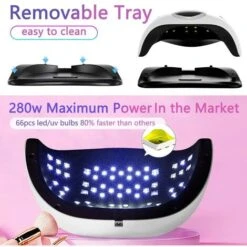 Lampe à Ongles Intelligente X11, 220W Séchage Rapide LED Sèche-Ongles à Induction UV Détachable Machine De Photothérapie Nail Art -EUROPALAMP Soldes Magasin 76704192 4