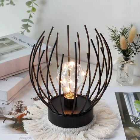 Lampe De Table à Cage En Métal Lampe Sans Fil à Piles Avec Ampoule LED De Style Edison Idéal Pour Les Mariages, Les Fêtes, Les événements De Patio Pour L'intérieur à L'extérieur 1 Lampe De Table à Cage En Métal Lampe Sans Fil à Piles Avec Ampoule LED De Style Edison Idéal Pour Les Mariages, Les Fêtes, Les événements De Patio Pour L'intérieur à L'extérieur