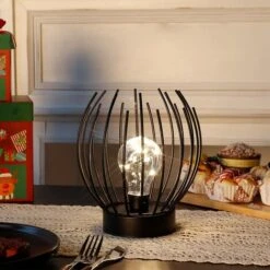 Lampe De Table à Cage En Métal Lampe Sans Fil à Piles Avec Ampoule LED De Style Edison Idéal Pour Les Mariages, Les Fêtes, Les événements De Patio Pour L'intérieur à L'extérieur 8 Lampe De Table à Cage En Métal Lampe Sans Fil à Piles Avec Ampoule LED De Style Edison Idéal Pour Les Mariages, Les Fêtes, Les événements De Patio Pour L'intérieur à L'extérieur -EUROPALAMP Soldes Magasin 77649261 4