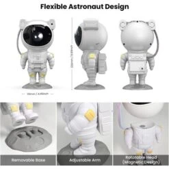 Veilleuse - Lumière De Projection D'étoile D'astronaute, Plafonnier LED Nébuleuse Avec Minuterie Et Télécommande, Cadeau De Décoration De Chambre D'enfant Pour Adultes -EUROPALAMP Soldes Magasin 78044247 5