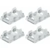4x Clip De Connexion Pour Assembler Deux Grilles Optiques Paraboliques Plastique Transparent à Enficher DIN 5035 Profilé Lumière Artificielle Recommandation Bien-être Eclairage Intérieur Assemblage