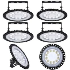 5PC Suspension UFO 6000K LED Rond Industriel Projecteur - 50W