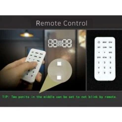 Horloge Murale Numérique LED 3D, Super Numérique, Télécommande, Grand Minuteur Numérique, Adapté à L'entrepôt / Bureau / Maison / Salon / école 7 Horloge Murale Numérique LED 3D, Super Numérique, Télécommande, Grand Minuteur Numérique, Adapté à L'entrepôt / Bureau / Maison / Salon / école -EUROPALAMP Soldes Magasin 78564824 4