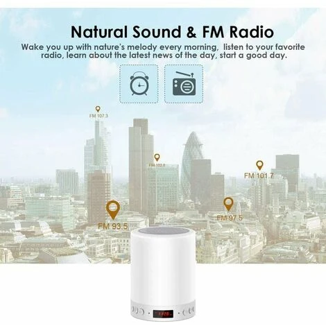 Réveil Avec écran Heure Sans Autocollant Slap Light Haut-parleur Bluetooth Haut-parleur Bluetooth Lampe De Chevet Avec Radio FM Et Réveil Numérique Avec USB Tactile,pour Chambre, Salon 3 Réveil Avec écran Heure Sans Autocollant Slap Light Haut-parleur Bluetooth Haut-parleur Bluetooth Lampe De Chevet Avec Radio FM Et Réveil Numérique Avec USB Tactile,pour Chambre, Salon – Image 3
