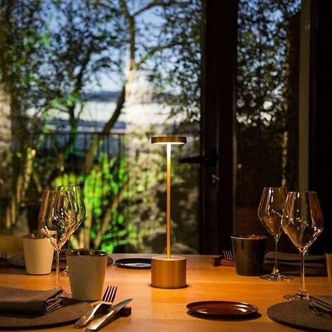 GP Piao Led Lampe De Table Sans Fil Petite Lampe De Bureau En Métal Rechargeable 2 Niveaux De Gradation Moderne Hôtel Restaurant Chambre 2 GP Piao Led Lampe De Table Sans Fil Petite Lampe De Bureau En Métal Rechargeable 2 Niveaux De Gradation Moderne Hôtel Restaurant Chambre – Image 2