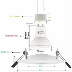 Spot Encastré à LED (Blanc, Taille 8555mm, 5W, RVB Gradable Et Ajustable Avec Télécommande, Lot De 6, 220V) -EUROPALAMP Soldes Magasin 79651672 5