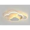 Plafonnier LED, Lampe De Plafond Créatif Nuage, 32W 2700lm 42cm, Blanc Chaud 3000K, Plafonniers Blancs Modernes Applique Murale Pour De Salon, Couloir Et Chambre De Enfant