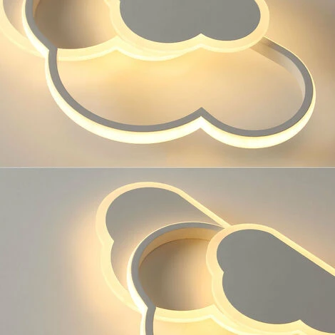 Plafonnier LED, Lampe De Plafond Créatif Nuage, 32W 2700lm 42cm, Blanc Chaud 3000K, Plafonniers Blancs Modernes Applique Murale Pour De Salon, Couloir Et Chambre De Enfant 3 Plafonnier LED, Lampe De Plafond Créatif Nuage, 32W 2700lm 42cm, Blanc Chaud 3000K, Plafonniers Blancs Modernes Applique Murale Pour De Salon, Couloir Et Chambre De Enfant – Image 3