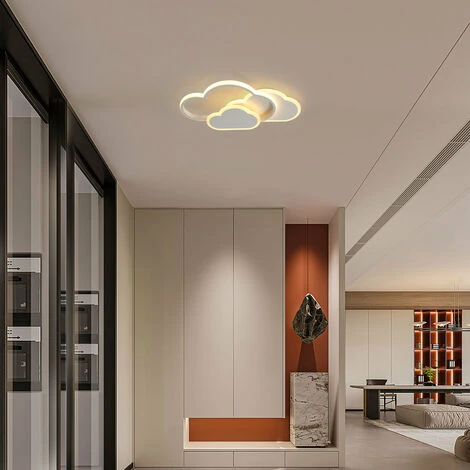 Plafonnier LED, Lampe De Plafond Créatif Nuage, 32W 2700lm 42cm, Blanc Chaud 3000K, Plafonniers Blancs Modernes Applique Murale Pour De Salon, Couloir Et Chambre De Enfant 4 Plafonnier LED, Lampe De Plafond Créatif Nuage, 32W 2700lm 42cm, Blanc Chaud 3000K, Plafonniers Blancs Modernes Applique Murale Pour De Salon, Couloir Et Chambre De Enfant – Image 4