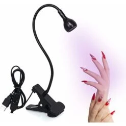 Lampe UV Sèche Ongles, 3W Lampe De Polymérisation De Colle Pour Gel Pose Americaine Avec Tête Ajustable, Lampe De Colle UV Ultraviolette Professionnel Pour Convient Pour La Manucure Doigts Secs - MODO