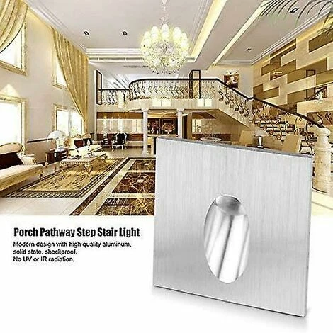 Spot LED Encastrable Mural Carré à LED Encastrable Pour Escaliers, Véranda, Allée 1 W CA 100–245 V (blanc Froid) 4 Spot LED Encastrable Mural Carré à LED Encastrable Pour Escaliers, Véranda, Allée 1 W CA 100–245 V (blanc Froid) – Image 4