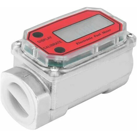 Turbine électronique Débitmètre De Carburant Pour Diesel, Kérosène, Avec écran LCD Numérique, Entrée / Sortie 1" FNPT (rouge LLW-25) 2 Turbine électronique Débitmètre De Carburant Pour Diesel, Kérosène, Avec écran LCD Numérique, Entrée / Sortie 1" FNPT (rouge LLW-25) – Image 2