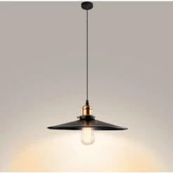 Industrielle Pendentif Lumière, SDLOGAL Vintage Suspension Métal Lampe Fer Pendentif D'éclairage Pendentif Luminaire Loft Lampe Suspendue Pour Restaurant Cuisine, Diamètre 30cm - Ampoule Non Incluse