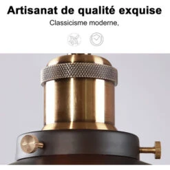 Industrielle Pendentif Lumière, SDLOGAL Vintage Suspension Métal Lampe Fer Pendentif D'éclairage Pendentif Luminaire Loft Lampe Suspendue Pour Restaurant Cuisine, Diamètre 30cm - Ampoule Non Incluse 7 Industrielle Pendentif Lumière, SDLOGAL Vintage Suspension Métal Lampe Fer Pendentif D'éclairage Pendentif Luminaire Loft Lampe Suspendue Pour Restaurant Cuisine, Diamètre 30cm - Ampoule Non Incluse -EUROPALAMP Soldes Magasin 81390274 3