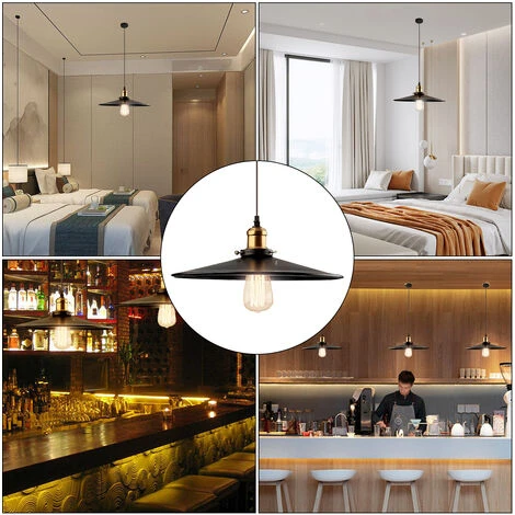 Industrielle Pendentif Lumière, SDLOGAL Vintage Suspension Métal Lampe Fer Pendentif D'éclairage Pendentif Luminaire Loft Lampe Suspendue Pour Restaurant Cuisine, Diamètre 30cm - Ampoule Non Incluse 5 Industrielle Pendentif Lumière, SDLOGAL Vintage Suspension Métal Lampe Fer Pendentif D'éclairage Pendentif Luminaire Loft Lampe Suspendue Pour Restaurant Cuisine, Diamètre 30cm - Ampoule Non Incluse – Image 5