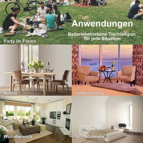 Lampe De Table Sans Fil Led Dimmable, Lampe De Table à Piles 3000 Mah, 3 Modes De Couleur, Dimmable En Continu, Lampes De Table à Piles Rechargeables Pour Tables De Chevet, Chambres (bronze) 5 Lampe De Table Sans Fil Led Dimmable, Lampe De Table à Piles 3000 Mah, 3 Modes De Couleur, Dimmable En Continu, Lampes De Table à Piles Rechargeables Pour Tables De Chevet, Chambres (bronze) – Image 5