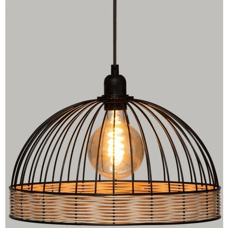 ATMOSPHERA Suspension Métal Filaire Rotin Suwa - Noir - D 35 Cm - Livraison Gratuite 1 ATMOSPHERA Suspension Métal Filaire Rotin Suwa - Noir - D 35 Cm - Livraison Gratuite