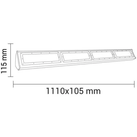 Barre LED Lumineuse étanche IP44 200W 1110mm 20000lm - Blanc Du Jour 6000K 4 Barre LED Lumineuse étanche IP44 200W 1110mm 20000lm - Blanc Du Jour 6000K – Image 4