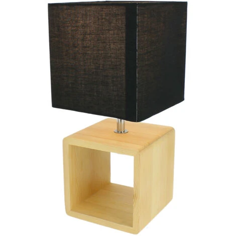 Lot De 2 Lampes De Chevet Et Table A Poser Bois E14 30cm BRAGI 2 Lot De 2 Lampes De Chevet Et Table A Poser Bois E14 30cm BRAGI – Image 2