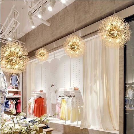 MINKUROW Forme Ronde Moderne Led Pissenlit Spoutnik Lustre Feux D'artifice Plafond Luminaires Suspendus Pour La Maison Salon 8 Têtes 4 MINKUROW Forme Ronde Moderne Led Pissenlit Spoutnik Lustre Feux D'artifice Plafond Luminaires Suspendus Pour La Maison Salon 8 Têtes – Image 4