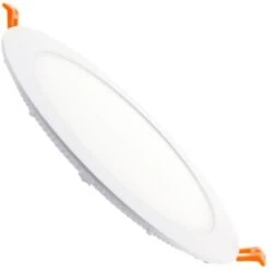 Spot Encastrable Dalle LED Ronde Extra-Plate 18W Coupe Ø 205 Mm Downlight Panel Blanc Froid 5000K - 5500K
