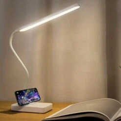 Lampe De Bureau LED USB Rechargeable Sans Fil 2000 MAh Alimentée Par Batterie Contrôle Tactile 3 Couleurs 6 Luminosité Réglable Lampe De Bureau Portable Pour Enfants Lecture Livre éducatif Lampe Chamb