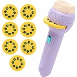 Torche De Projection, Projecteur D'histoires De Sommeil Enfants, Lampe De Poche De Projecteur D'enfants Lumineux, Diaporama De Dessins Animés