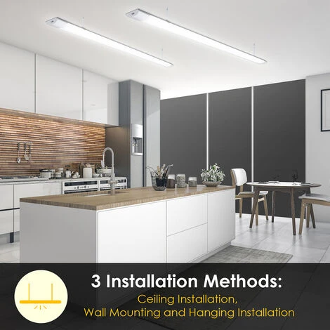 18W Luminaire LED Pour Locaux Humides Atelier Blanc Neutre Plafonnier 2 18W Luminaire LED Pour Locaux Humides Atelier Blanc Neutre Plafonnier – Image 2