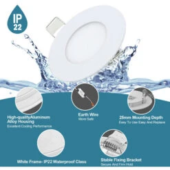 SWANEW Spot LED Encastré, Panneau Led, Spot Encastrable De Salle De Bain,spot Led Encastrable , Spot Encastrable Led- 10x 3W 3 Couleurs En 1 7 SWANEW Spot LED Encastré, Panneau Led, Spot Encastrable De Salle De Bain,spot Led Encastrable , Spot Encastrable Led- 10x 3W 3 Couleurs En 1 -EUROPALAMP Soldes Magasin 85806499 3