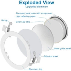 SWANEW Spot LED Encastré, Panneau Led, Spot Encastrable De Salle De Bain,spot Led Encastrable , Spot Encastrable Led- 10x 3W 3 Couleurs En 1 8 SWANEW Spot LED Encastré, Panneau Led, Spot Encastrable De Salle De Bain,spot Led Encastrable , Spot Encastrable Led- 10x 3W 3 Couleurs En 1 -EUROPALAMP Soldes Magasin 85806499 4
