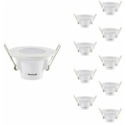 Spot LED Etanche 5W Rond Encastrable BLANC IP65 (Pack De 10) -