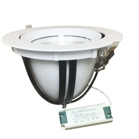 Spot LED Rond Encastrable Orientable COB Blanc 30W - Blanc Chaud 4 Spot LED Rond Encastrable Orientable COB Blanc 30W - Blanc Chaud – Image 4