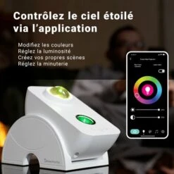 Projecteur De Galaxies, Projecteur De Ciel Étoilé - HOMEPROTEK - Veilleuse - Application Et Assistance Vocale - Rotatif à 90 Degrés -EUROPALAMP Soldes Magasin 87503694 4