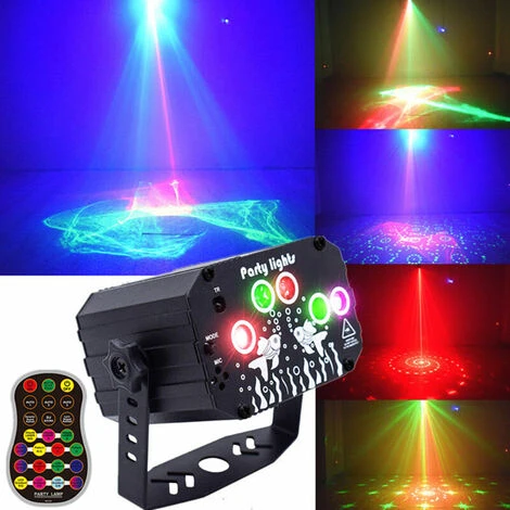 DJ Party Lights Stage Laser - Nordic RGB Light Effect Sound Activated Disco Strobe With Remote Control - Music Show Projector For Indoor Birthday Halloween Karaoke Clu 1 DJ Party Lights Stage Laser - Nordic RGB Light Effect Sound Activated Disco Strobe With Remote Control - Music Show Projector For Indoor Birthday Halloween Karaoke Clu
