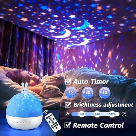 One Fire Veilleuse Bébé Projecteur Ciel Etoile, Bluetooth Veilleuse Musicale Et Lumineuse,8 Films Veilleuse Enfant, 360°Rotation Telecommandé Veilleuse + Lampe De Chevet Enfant, Kawaii Deco Cadeau Ths 3 One Fire Veilleuse Bébé Projecteur Ciel Etoile, Bluetooth Veilleuse Musicale Et Lumineuse,8 Films Veilleuse Enfant, 360°Rotation Telecommandé Veilleuse + Lampe De Chevet Enfant, Kawaii Deco Cadeau Ths – Image 3