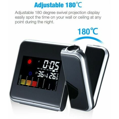 Réveil à Projection Numérique Réveil à Projection Réveil LED Avec Projection 4 Réveil à Projection Numérique Réveil à Projection Réveil LED Avec Projection – Image 4