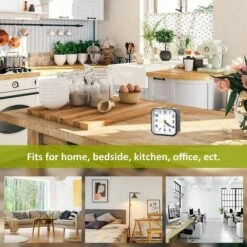 Mini-réveil De Voyage Réveil Simule La Fonction De Sommeil Numérique De L'alarme Et L' éclairage Sans Tic-tac Réveil ( Noir ) -EUROPALAMP Soldes Magasin 88678909 3