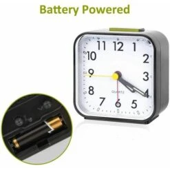 Mini-réveil De Voyage Réveil Simule La Fonction De Sommeil Numérique De L'alarme Et L' éclairage Sans Tic-tac Réveil ( Noir ) -EUROPALAMP Soldes Magasin 88678909 5