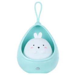 Veilleuse à Induction Du Corps Humain, Veilleuse En Silicone De Chevet De Garde-robe De Chambre à Coucher Lapin Mignon Bleu