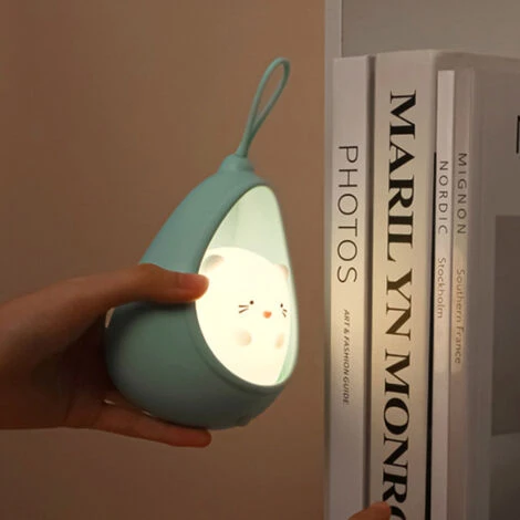 Veilleuse à Induction Du Corps Humain, Veilleuse En Silicone De Chevet De Garde-robe De Chambre à Coucher Lapin Mignon Bleu 3 Veilleuse à Induction Du Corps Humain, Veilleuse En Silicone De Chevet De Garde-robe De Chambre à Coucher Lapin Mignon Bleu – Image 3