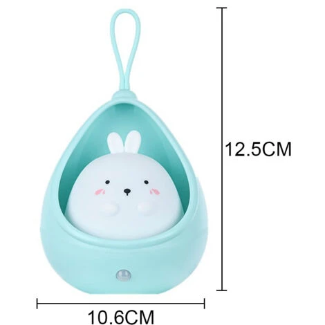 Veilleuse à Induction Du Corps Humain, Veilleuse En Silicone De Chevet De Garde-robe De Chambre à Coucher Lapin Mignon Bleu 5 Veilleuse à Induction Du Corps Humain, Veilleuse En Silicone De Chevet De Garde-robe De Chambre à Coucher Lapin Mignon Bleu – Image 5