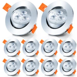 EINFEBEN 20x Spots LED Encastrables Orientables, Spots LED à Encastrer，Spot Encastrable 3W, Spots Encastrés,Plafonnier Spot Spot Encastrable- Blanc Froid
