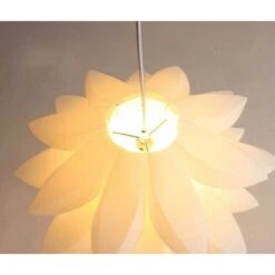 DIY Abat-jour Lampe Suspension Lustre De Fleur Lotus Kit Avec Montage Diamètre 45cm Avec 48pcs Feuilles -EUROPALAMP Soldes Magasin 89966620 4