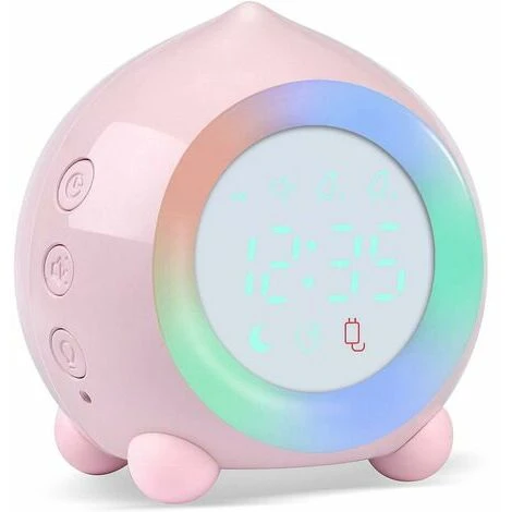 Rose-Réveil Enfant Lumineux Led Lampe Numérique Réveil Veilleuse Fille Garçons Jour Nuit Enfant Volume Réglable Snooze Réveil E 1 Rose-Réveil Enfant Lumineux Led Lampe Numérique Réveil Veilleuse Fille Garçons Jour Nuit Enfant Volume Réglable Snooze Réveil E