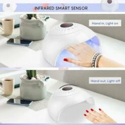 Orchidée-LED UV Lampe à Ongles 54W Sèche-Ongles Gel Nail Durcissement Lampe UV Pour Gel Vernis À Ongles Avec USB 3 Minuterie Capteur Automatique, -EUROPALAMP Soldes Magasin 90137948 3
