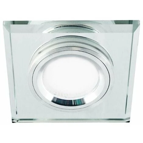 Support Simple Encastrable Verre Et Chrome Pour Ampoule LED GU10 1 Support Simple Encastrable Verre Et Chrome Pour Ampoule LED GU10