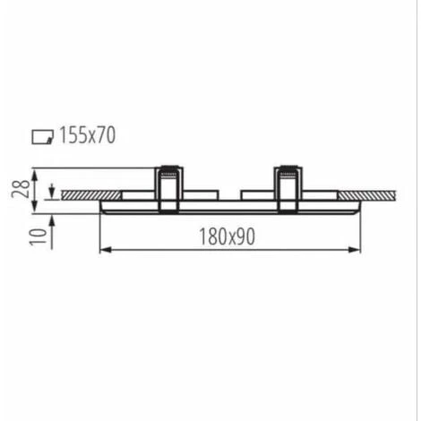 Support Double Encastrable Verre Et Chrome Pour Ampoule LED GU10 2 Support Double Encastrable Verre Et Chrome Pour Ampoule LED GU10 – Image 2