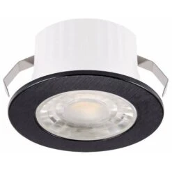 Mini Spot LED Encastrable 3W 38° Rond Noir SMD - Blanc Neutre