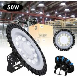 50W à 500W UFO 6000K LED Rond Industriel Projecteur - 50W